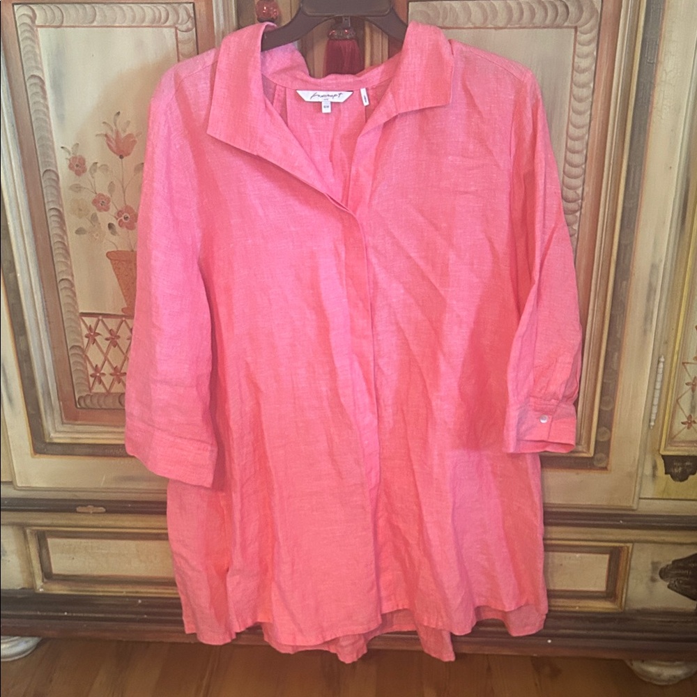 Flax by Foxcroft Linen Tunic Shirt